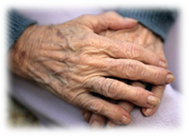 hands of an elderly person